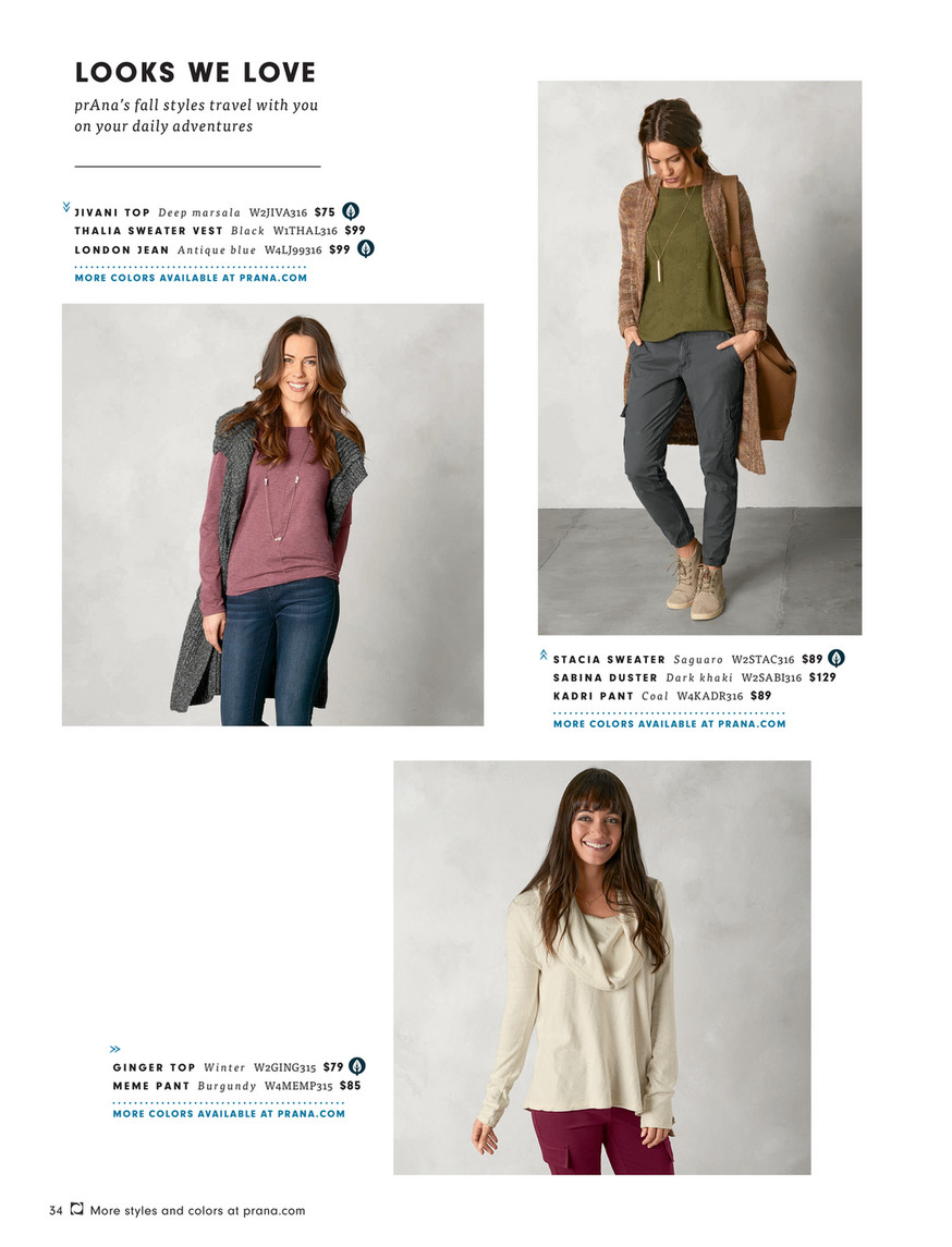 prAna - Fall Fashion 2016: Catalog 1.5 - Active Inside and Out