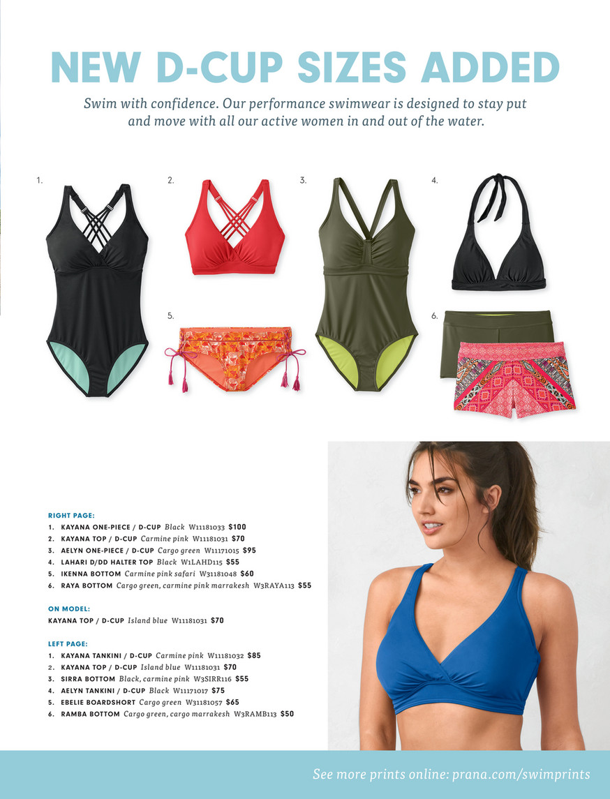 prAna - Spring 2018: Catalog 3 - Sustainable Adventures - Kayana D-Cup One  Piece Swimsuit