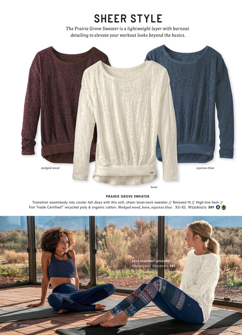 Prana prairie 2025 grove sweater