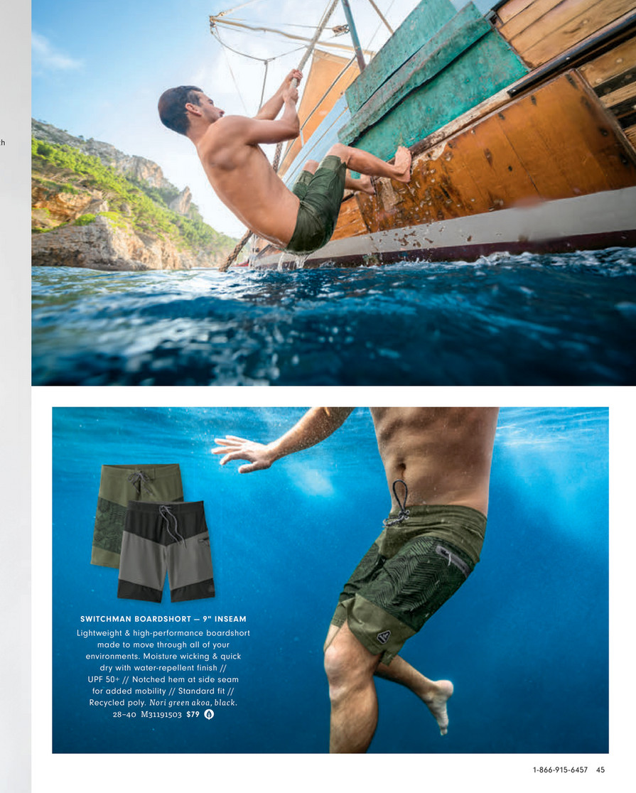 prAna Spring 2019 Catalog 3 Get a Move On. Switchman Boardshort